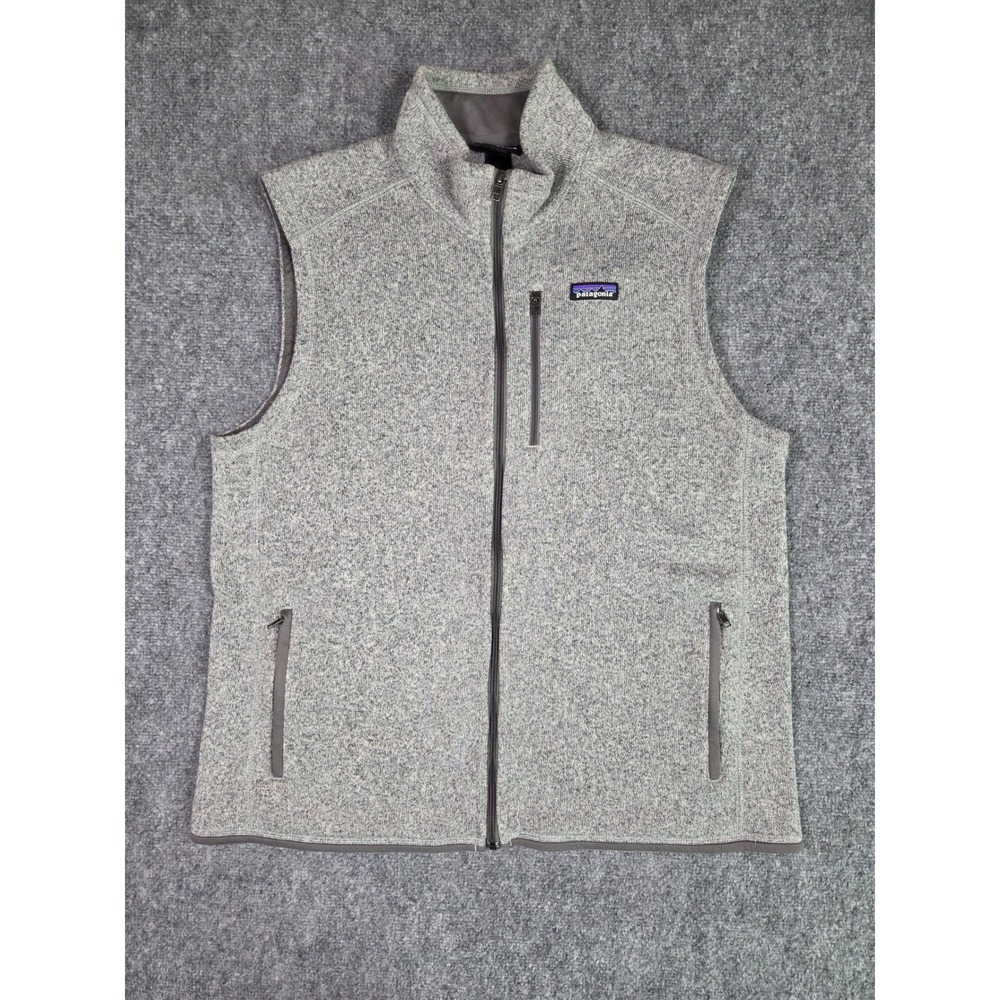 Patagonia Better Sweater Vest Mens XXL Gray Full Zip Fleece Intel Logo